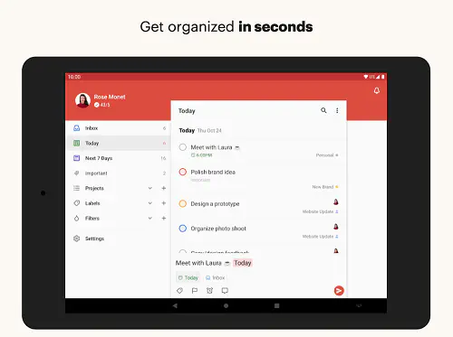 Как создать подпроект в Todoist