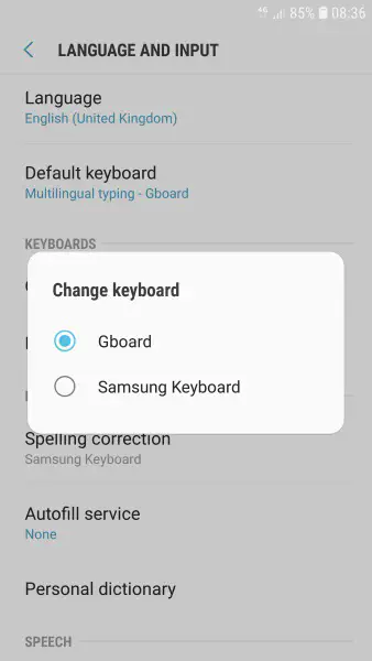 Как изменить клавиатуру по умолчанию на устройствах Galaxy Note