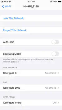 iPhone не может автоматически подключиться к WiFi