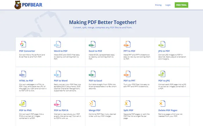 Ваш гид по PDFBear: Обсуждение некоторых наиболее полезных инструментов PDFBear