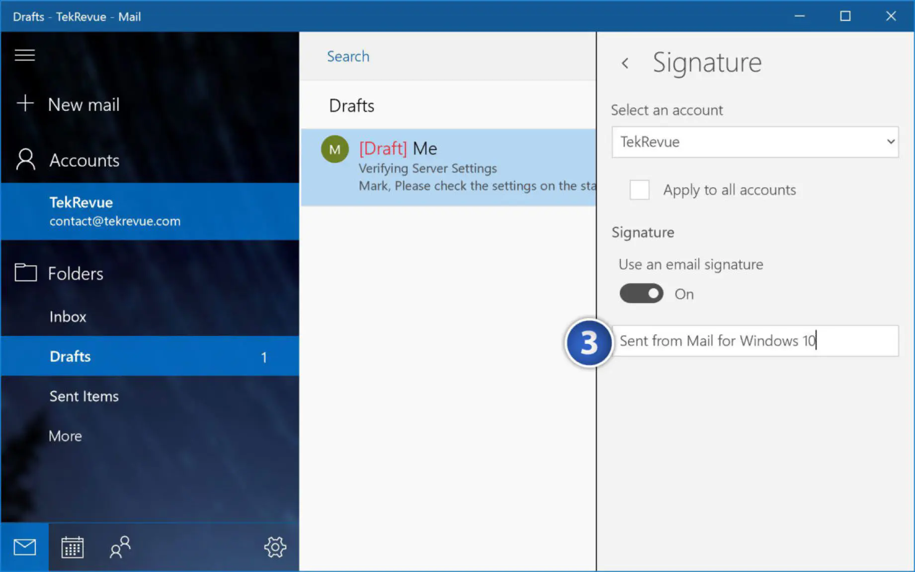 Как отключить или изменить подпись почты в Windows 10