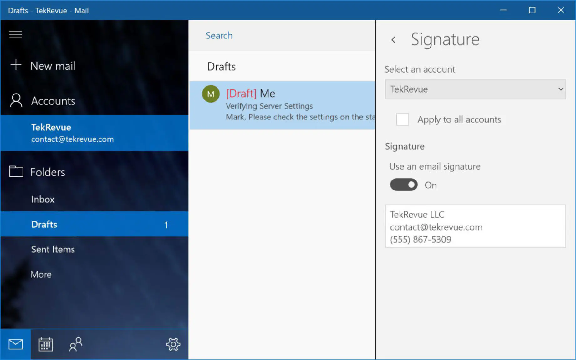 Как отключить или изменить подпись почты в Windows 10