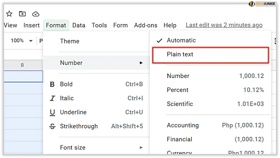 Как запретить Google Sheets удалять лидирующие нули