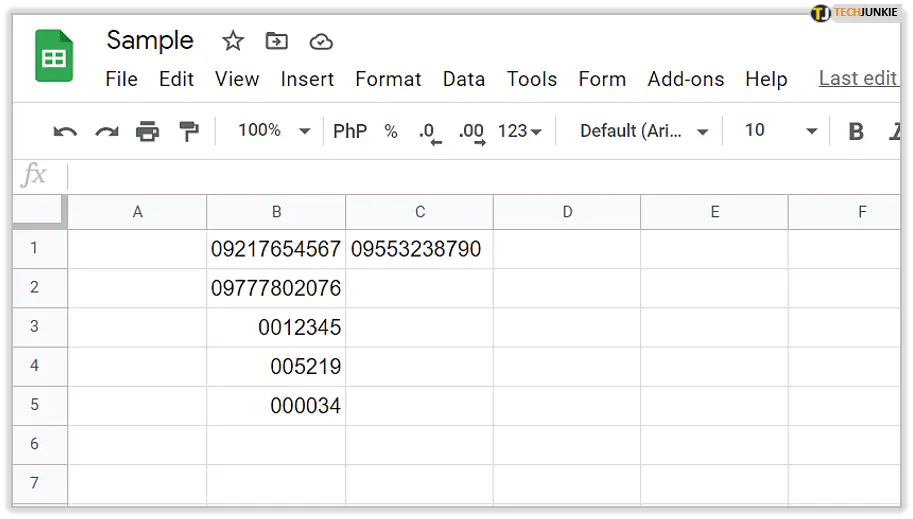 Как запретить Google Sheets удалять лидирующие нули