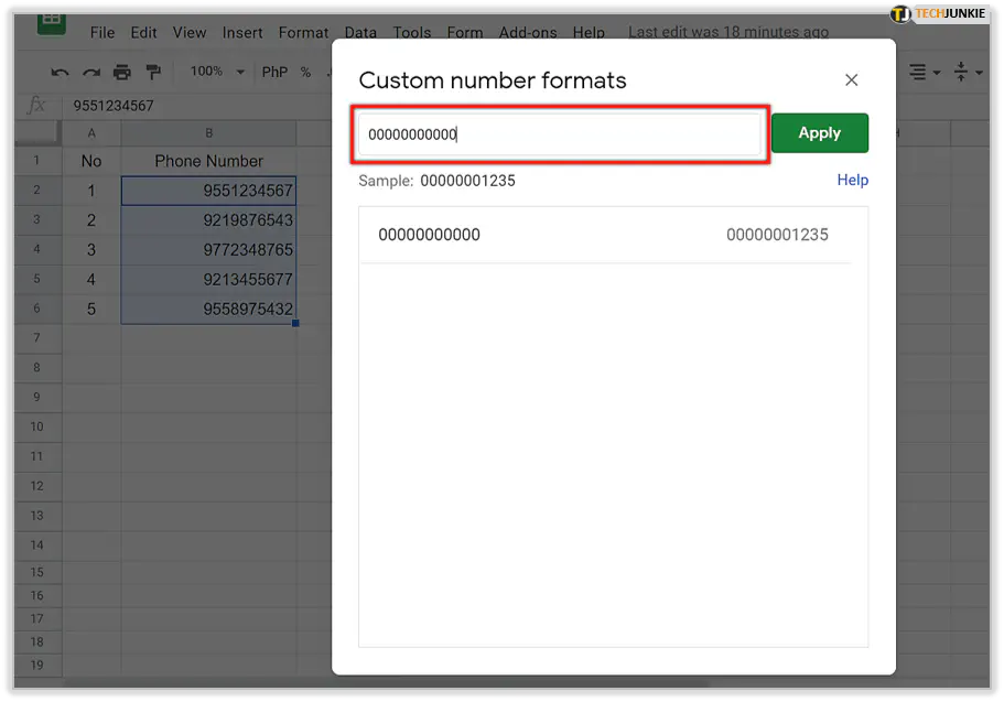 Как запретить Google Sheets удалять лидирующие нули