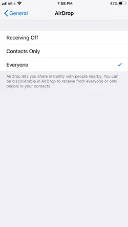 iPhone не работает по AirDrop Что делать