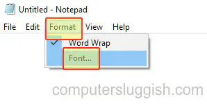 Как изменить размер шрифта в блокноте на компьютере с Windows 10