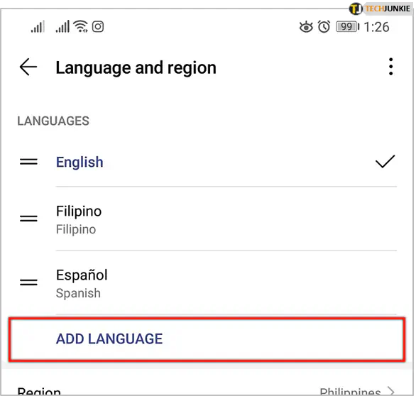 Как изменить язык на устройстве Huawei