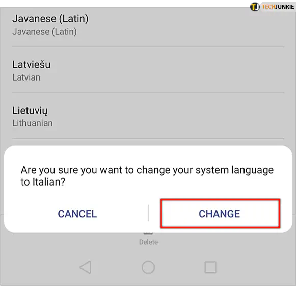 Как изменить язык на устройстве Huawei