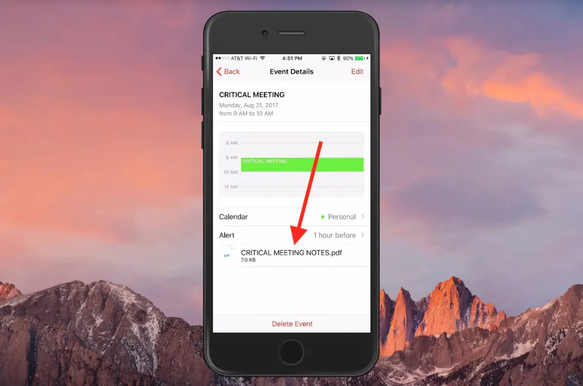 Используйте вложения событий в Apple Calendar для подготовки к большому совещанию