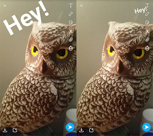 Как изменить свой текст в Snapchat