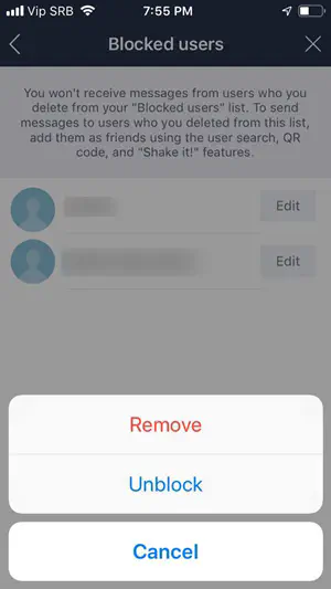 Как удалить друзей в приложении Line Chat