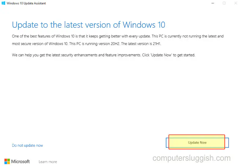 Как вручную загрузить обновление Windows 10 21h1