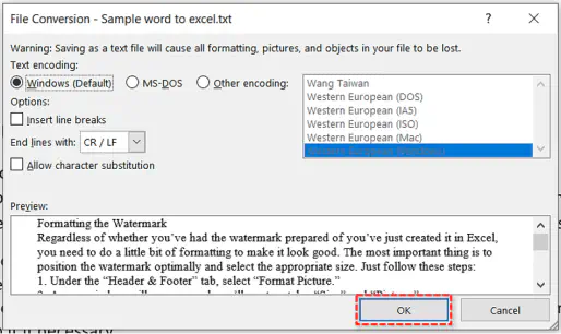 Как преобразовать Word в Excel