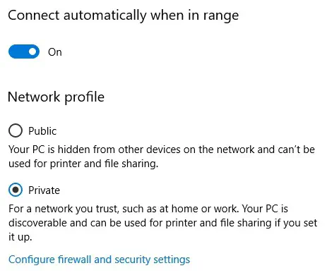 Как изменить публичную сеть на частную в Windows
