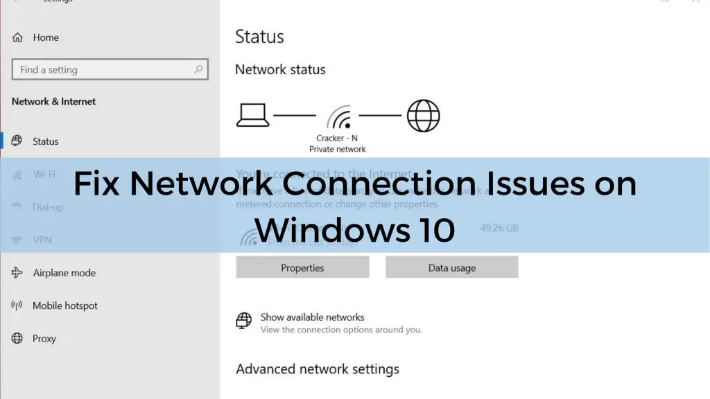 Устранение проблем с сетевым подключением в Windows 10