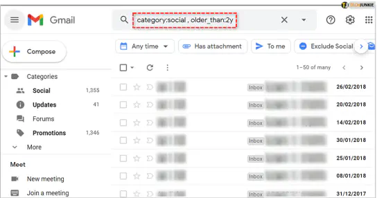 Как удалить старые письма в Gmail