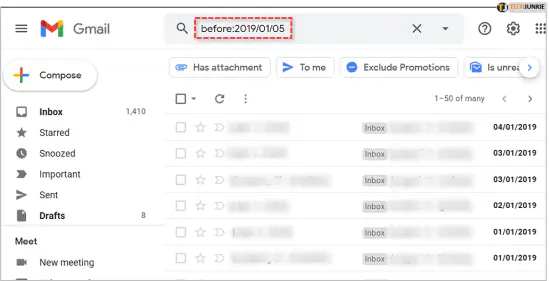 Как удалить старые письма в Gmail