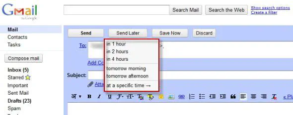 Как запланировать отправку писем в Gmail на более поздний срок