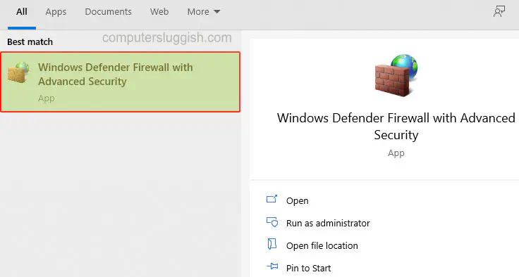 Как удалить входящее правило в брандмауэре Windows Defender