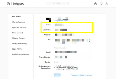 Как изменить свое имя в Instagram