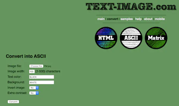 Как преобразовать изображение в ASCII-искусство