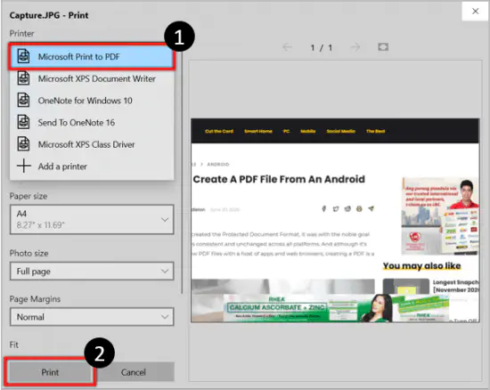 Как сохранить снимок экрана в формате PDF в Windows