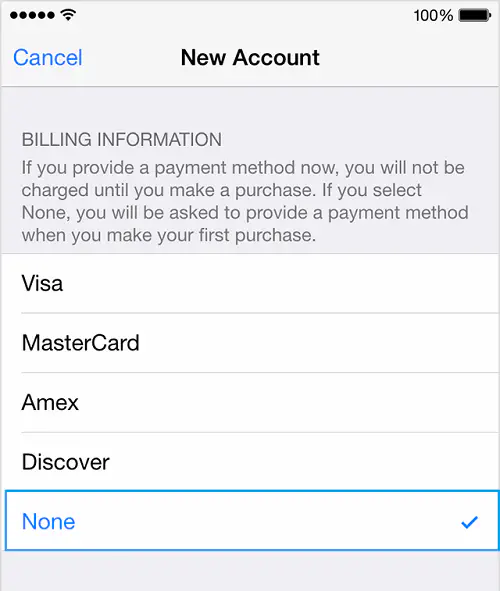Как создать Apple ID без кредитной карты