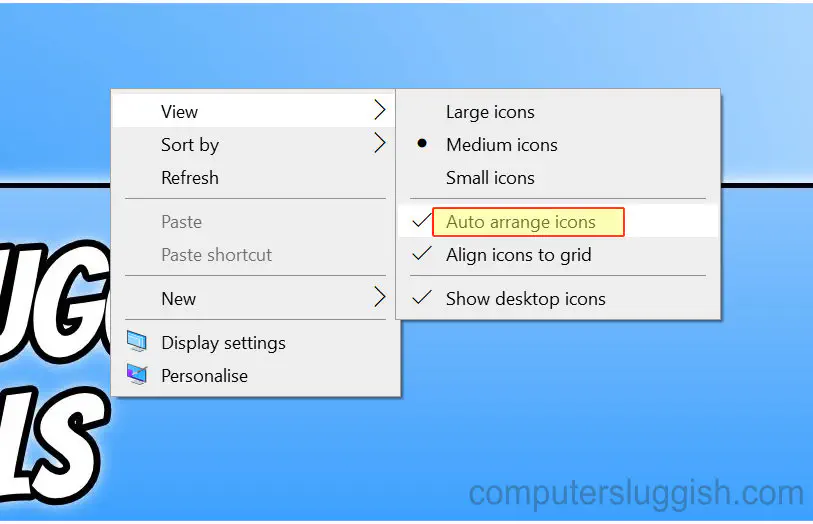 Как включить/выключить автоматическую расстановку значков рабочего стола в Windows 10