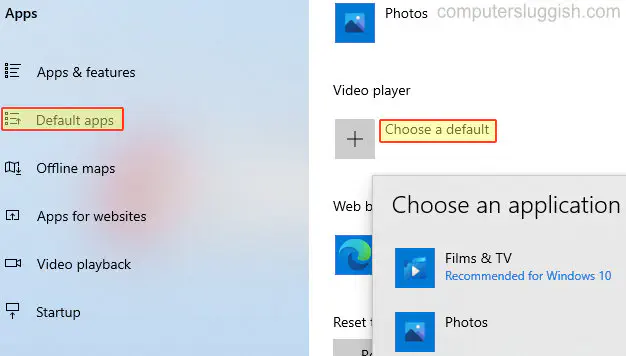 Как изменить приложение видеопроигрывателя по умолчанию в Windows 10