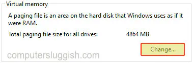 Файл подкачки пользовательского размера в Windows 10