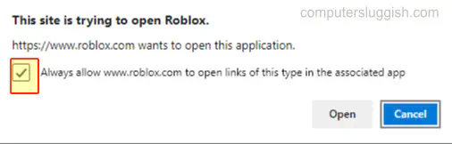 Как исправить Roblox не запускается с помощью веб-браузера на ПК