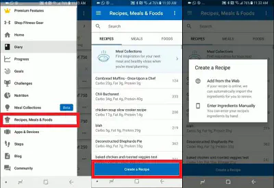Как добавить рецепт в MyFitnessPal