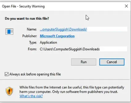 Как отключить предупреждение о безопасности открытого файла в Windows 10
