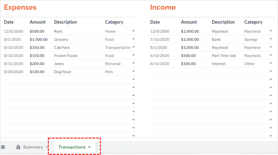 Как использовать Google Sheets для составления бюджета