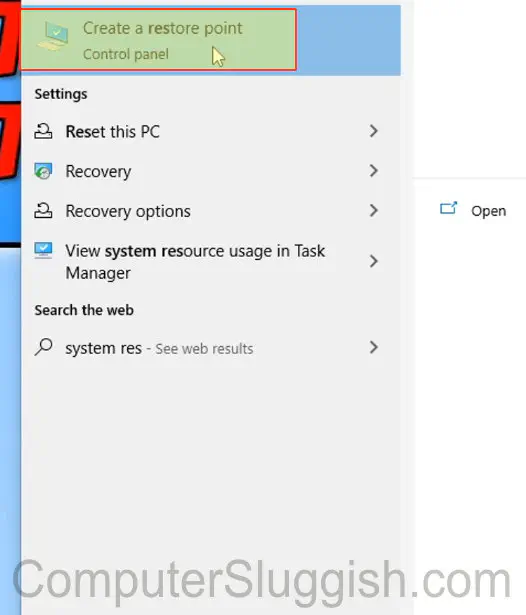 Создание точки восстановления системы в Windows 10