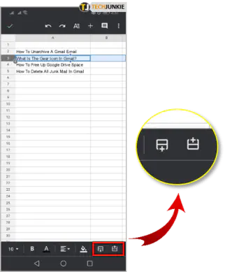 Как изменить размер ячеек в Google Sheets