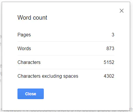 Как получить количество слов в Google Sheets