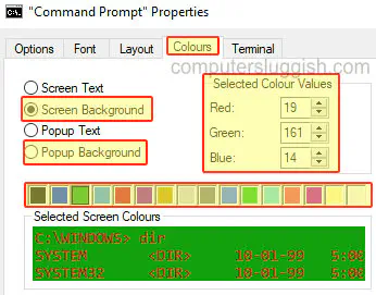 Как изменить цвет фона командной строки в Windows 10