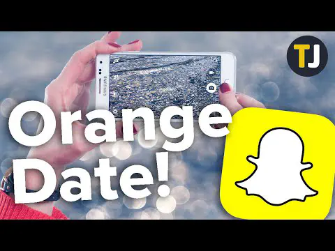 Как получить фильтр с оранжевой датой сбоку на Snapchat