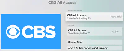 Как отменить автоматическое продление подписки на CBS All Access