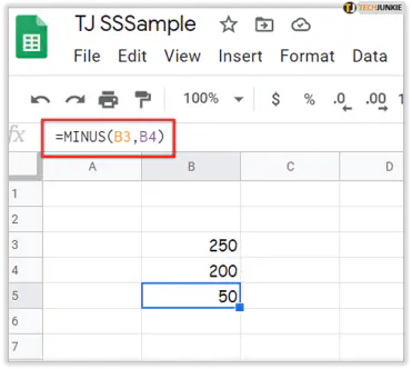 Как вычесть в Google Sheets с помощью формулы