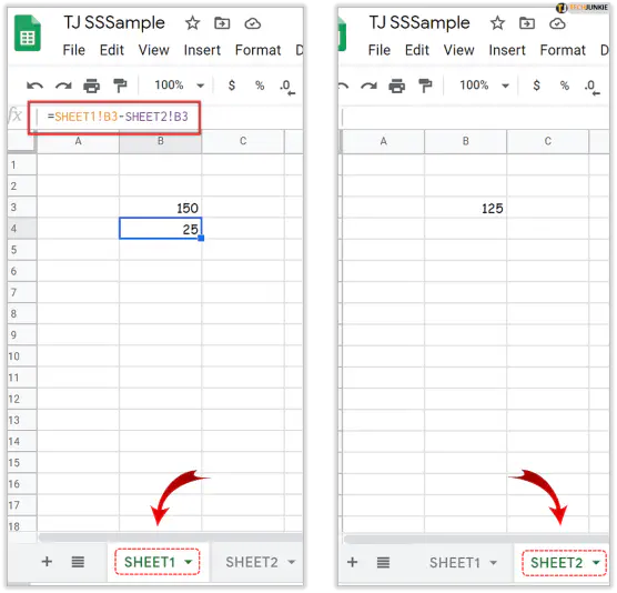 Как вычесть в Google Sheets с помощью формулы