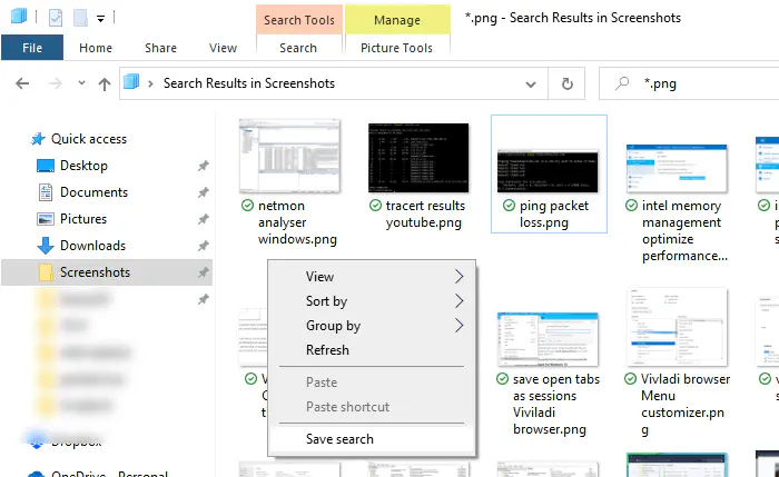 Как поделиться результатами поиска в папке в Windows, не раскрывая все файлы