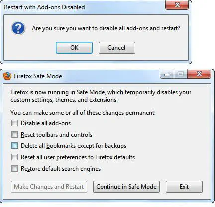 Как перезапустить Firefox в безопасном режиме или обновить Firefox