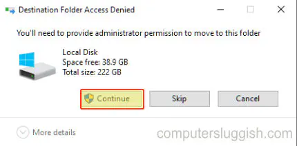 Самый быстрый способ сохранения файлов в C:\ location