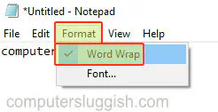 Как исправить текст, не обернутый словами в блокноте Windows 10