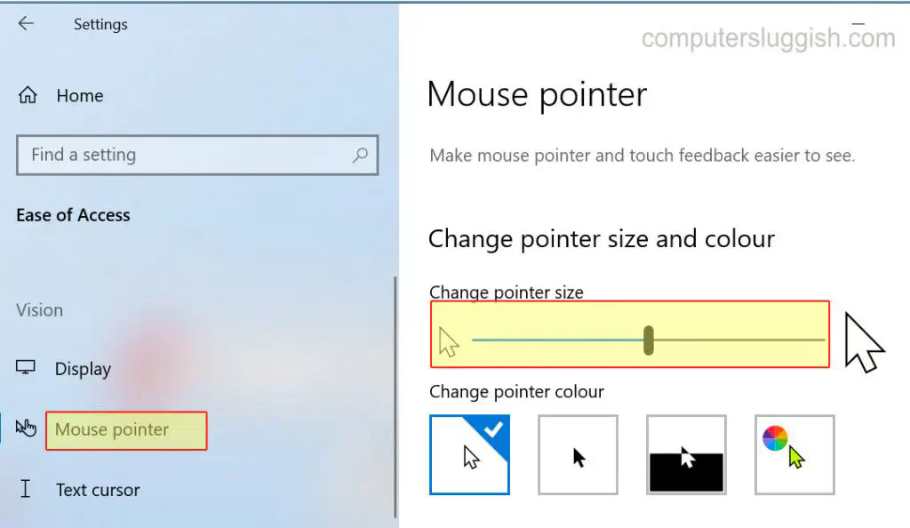 Как сделать указатель мыши более крупным и удобным для просмотра в Windows 10