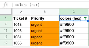 Как фильтровать по цвету в Google Sheets