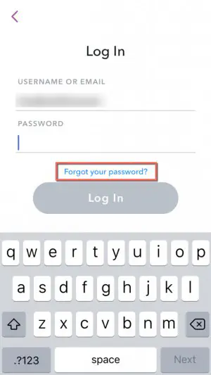 Как сбросить пароль Snapchat